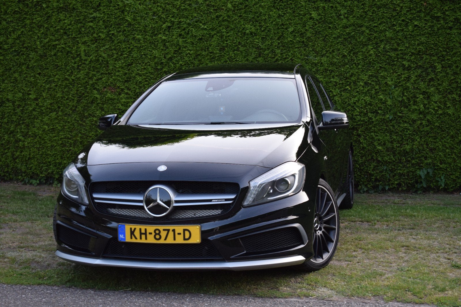 Mercedes-Benz A-Klasse A 45 AMG 4MATIC Aut7 2014 Zwart, Auto's, Automaat, Euro 5, Zwart, 4 cilinders