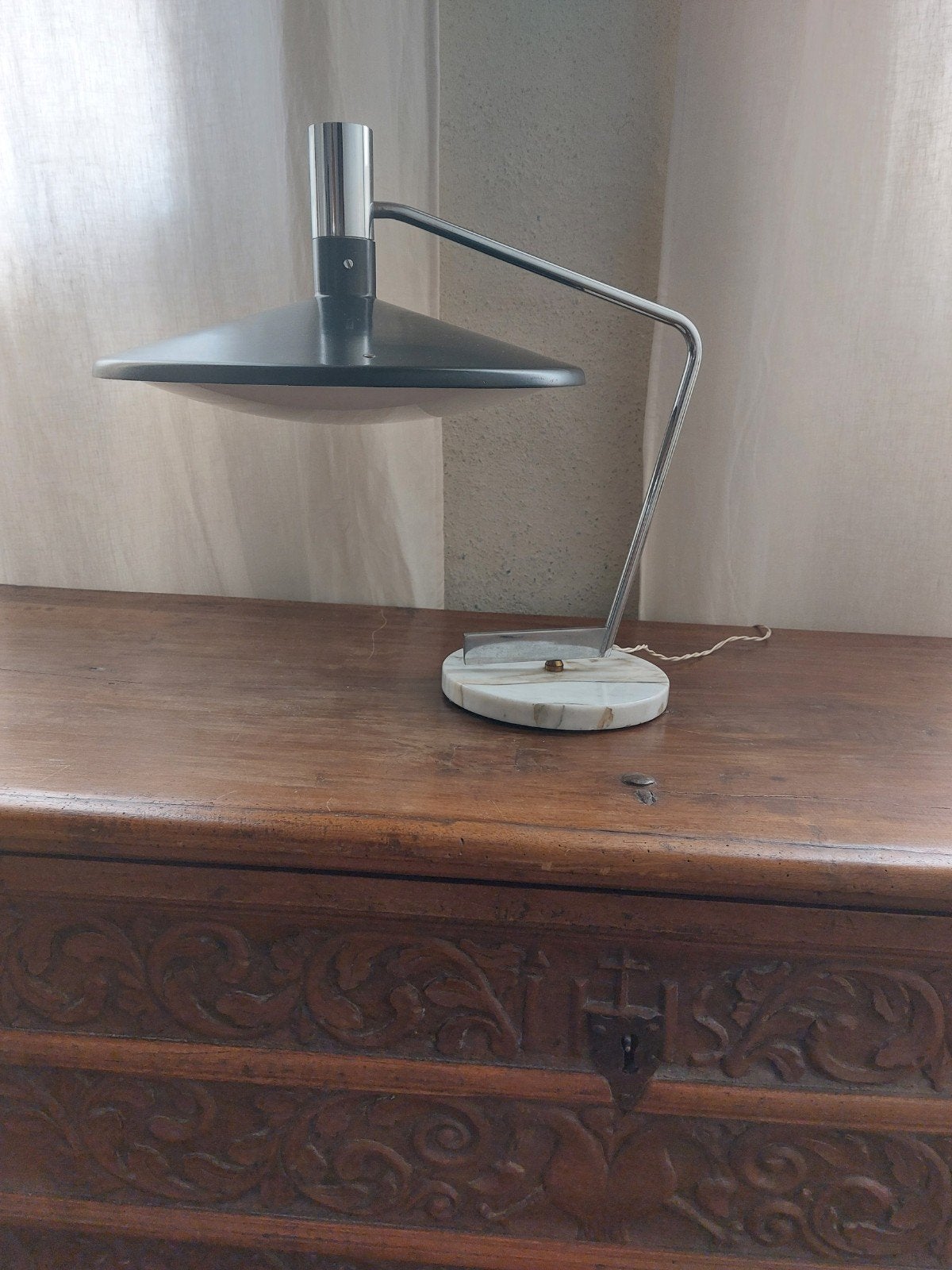 Tafellamp Georges Frydman. Jaren 60 Vintage voor EFA., Huis en Inrichting, Ophalen, Metaal
