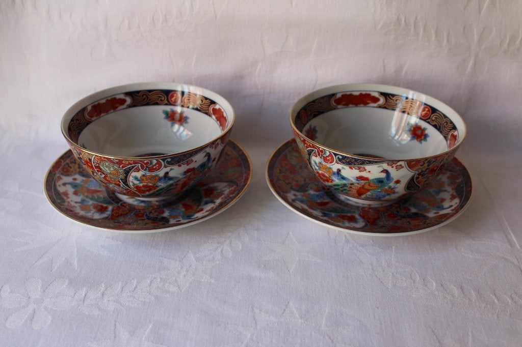 Vintage Marugo Japan set twee kommen en borden, Ophalen of Verzenden