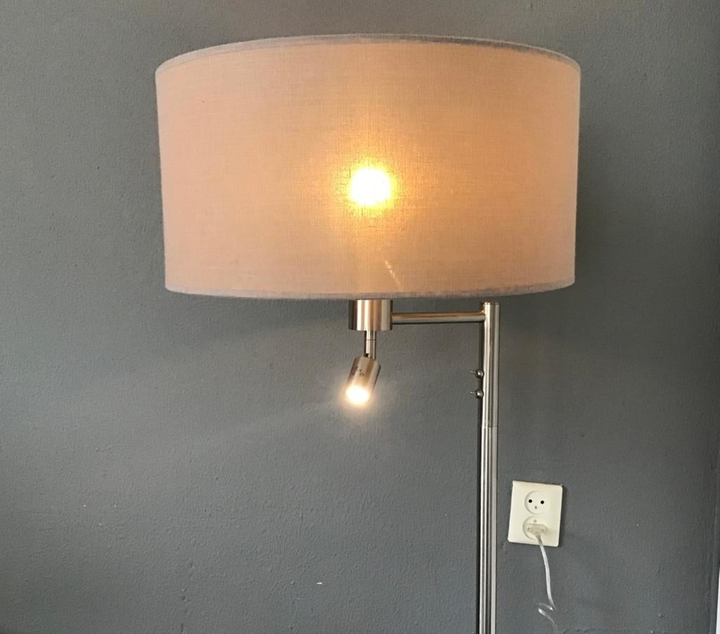 Highlight Havana Vloerlamp met Linnen kap en leeslamp, Ophalen of Verzenden, Zo goed als nieuw, 150 tot 200 cm