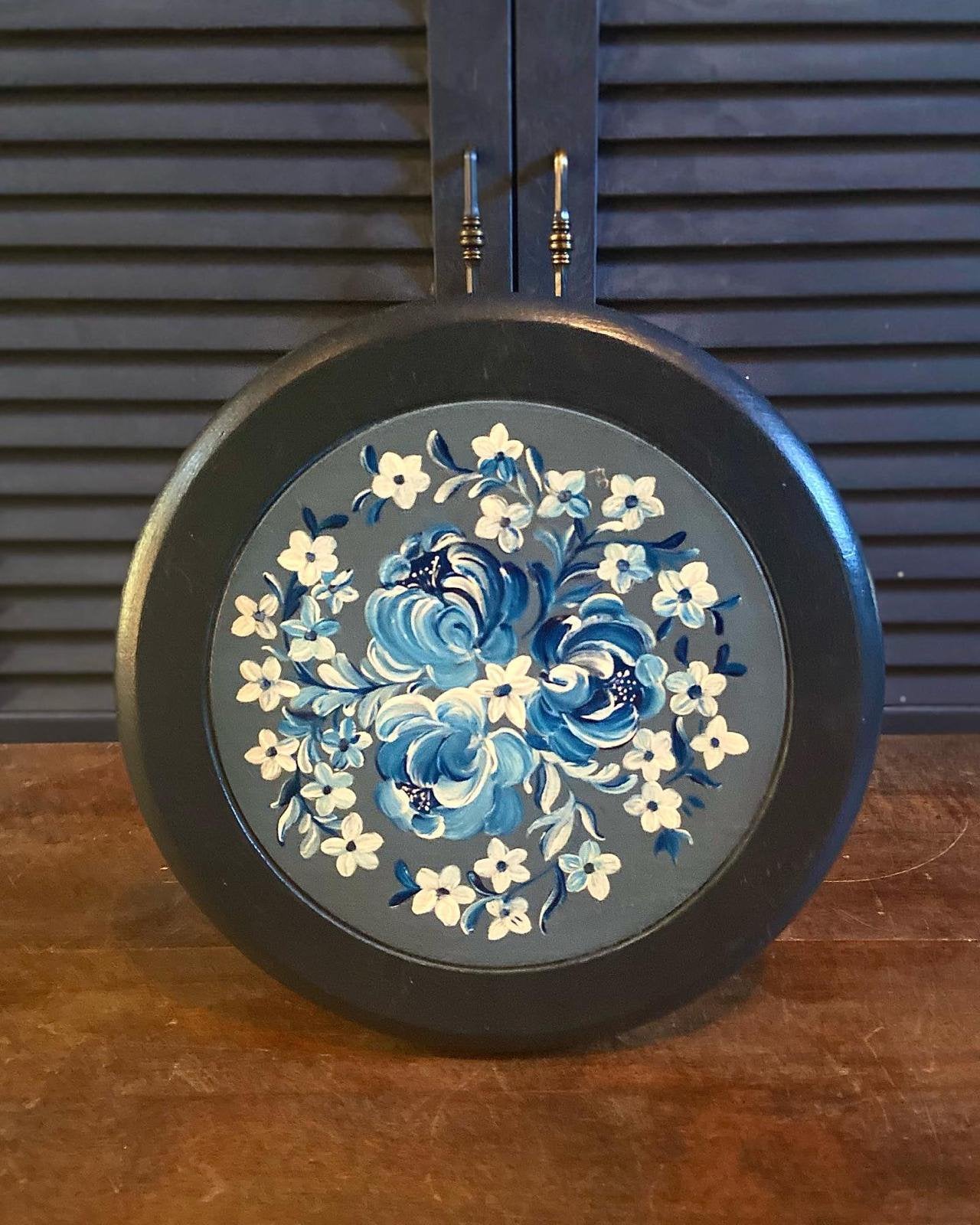 Hindelooper kruk, Ophalen, Zo goed als nieuw, Rond, Minder dan 55 cm