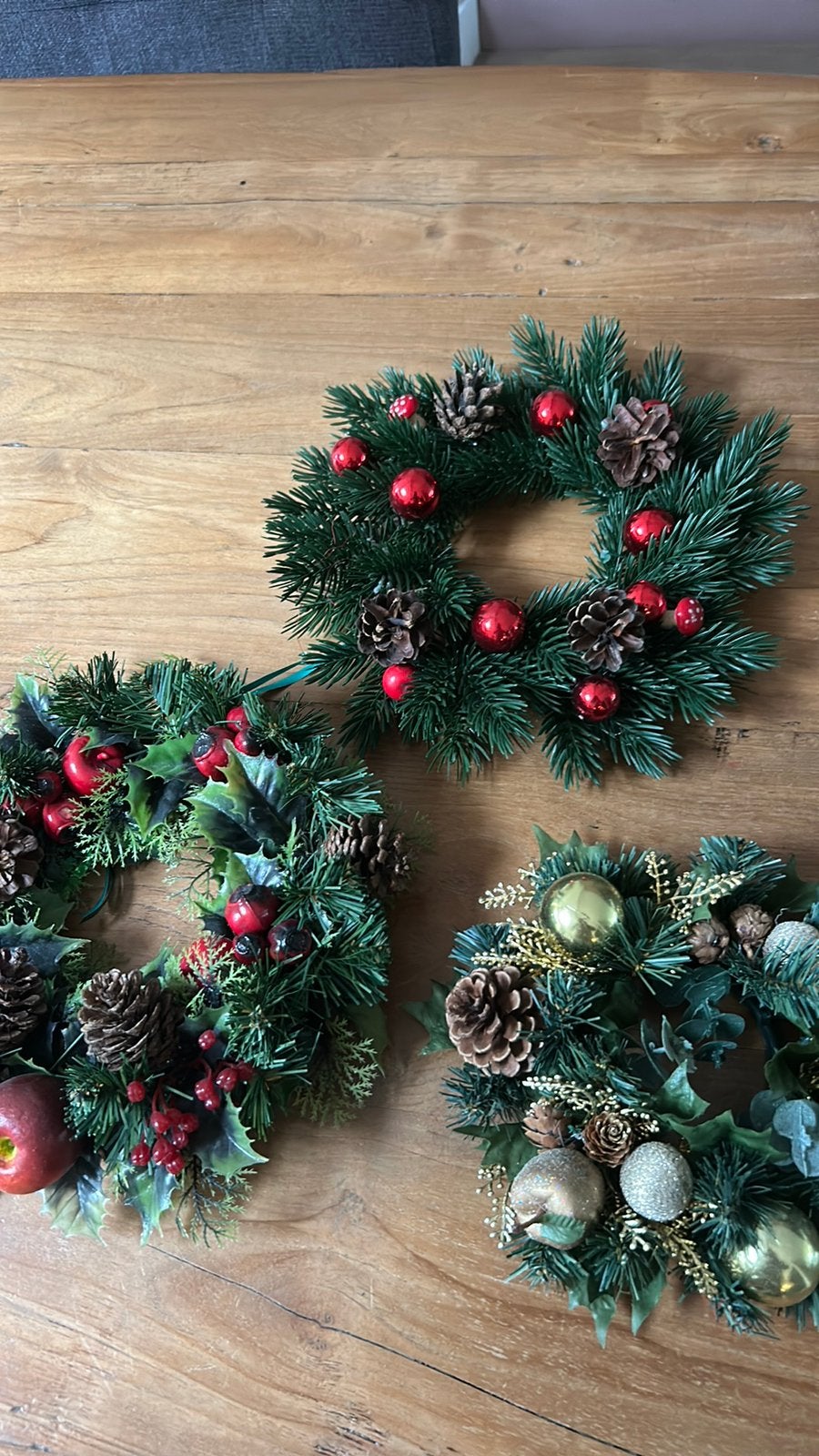 3 kransen, Huis en Inrichting, Woonaccessoires | Kransen, Ophalen of Verzenden, Zo goed als nieuw