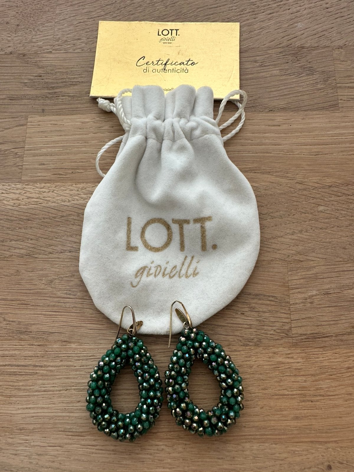 Lott gioielli oorbellen, Sieraden, Tassen en Uiterlijk, Ophalen of Verzenden, Glas, Groen, Hangers