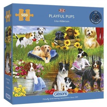 Gibsons: Playful Pups 500 stukjes, Ophalen of Verzenden, 500 t/m 1500 stukjes, Nieuw, Legpuzzel