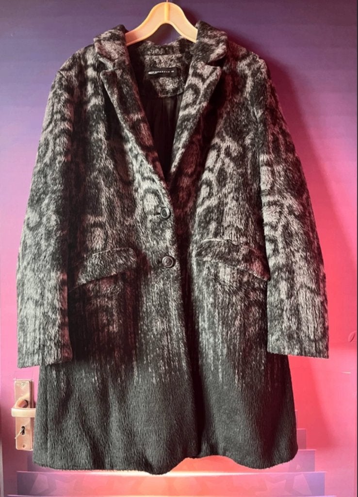 Super gave fluffy luipaard jas maat 44 nu voor 55,99€, Maat 42/44 (L), Ophalen of Verzenden, Zo goed als nieuw, Meerkleurig