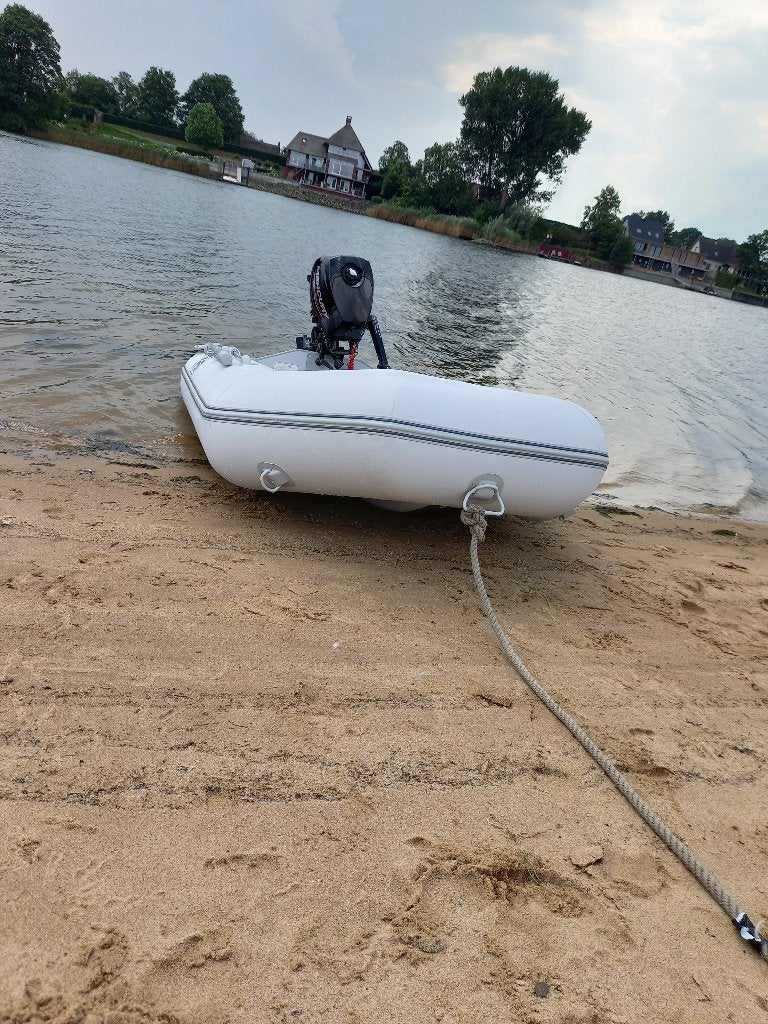 Fish rubberboot met 3,5 pk mercury buitenboordmotor, Ophalen, Zo goed als nieuw