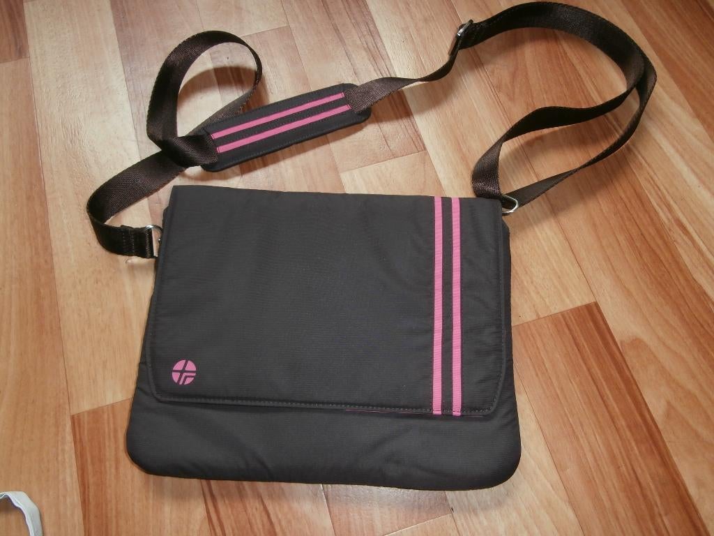 Laptoptas laptop tas computertas tablet tas bruin roze stree, Computers en Software, Laptoptassen, Ophalen of Verzenden, 17 inch of meer