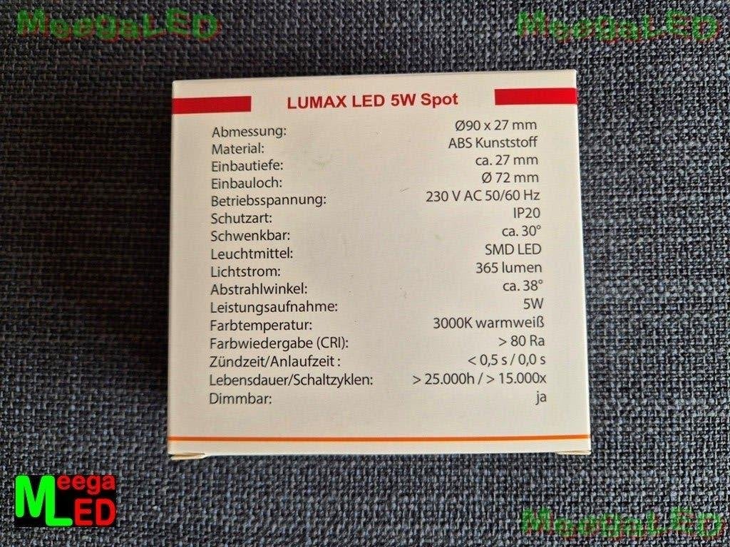 UITVERKOOP: LED inbouwspot zwart 5W WW - laatste exemplaar, Huis en Inrichting, Lampen | Spots, Kunststof, Overige merken, Nieuw