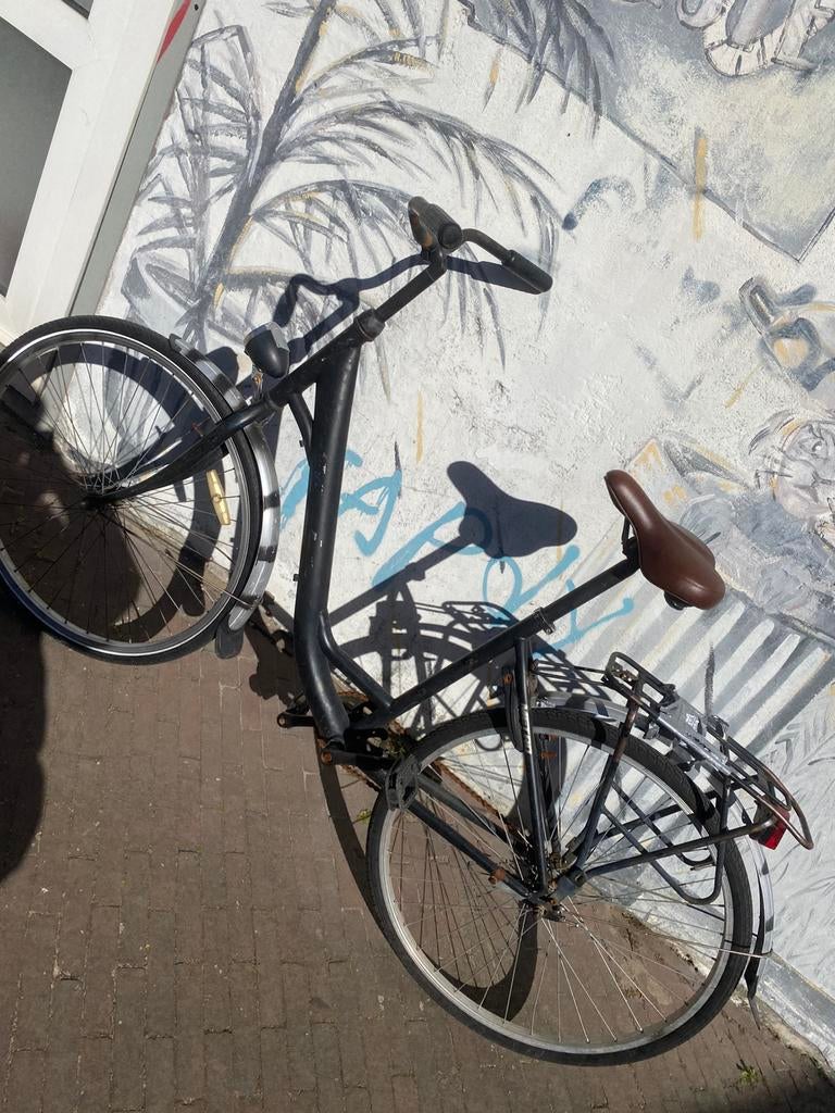 Zwarte stations fiets dames fiets, Ophalen of Verzenden, Gebruikt