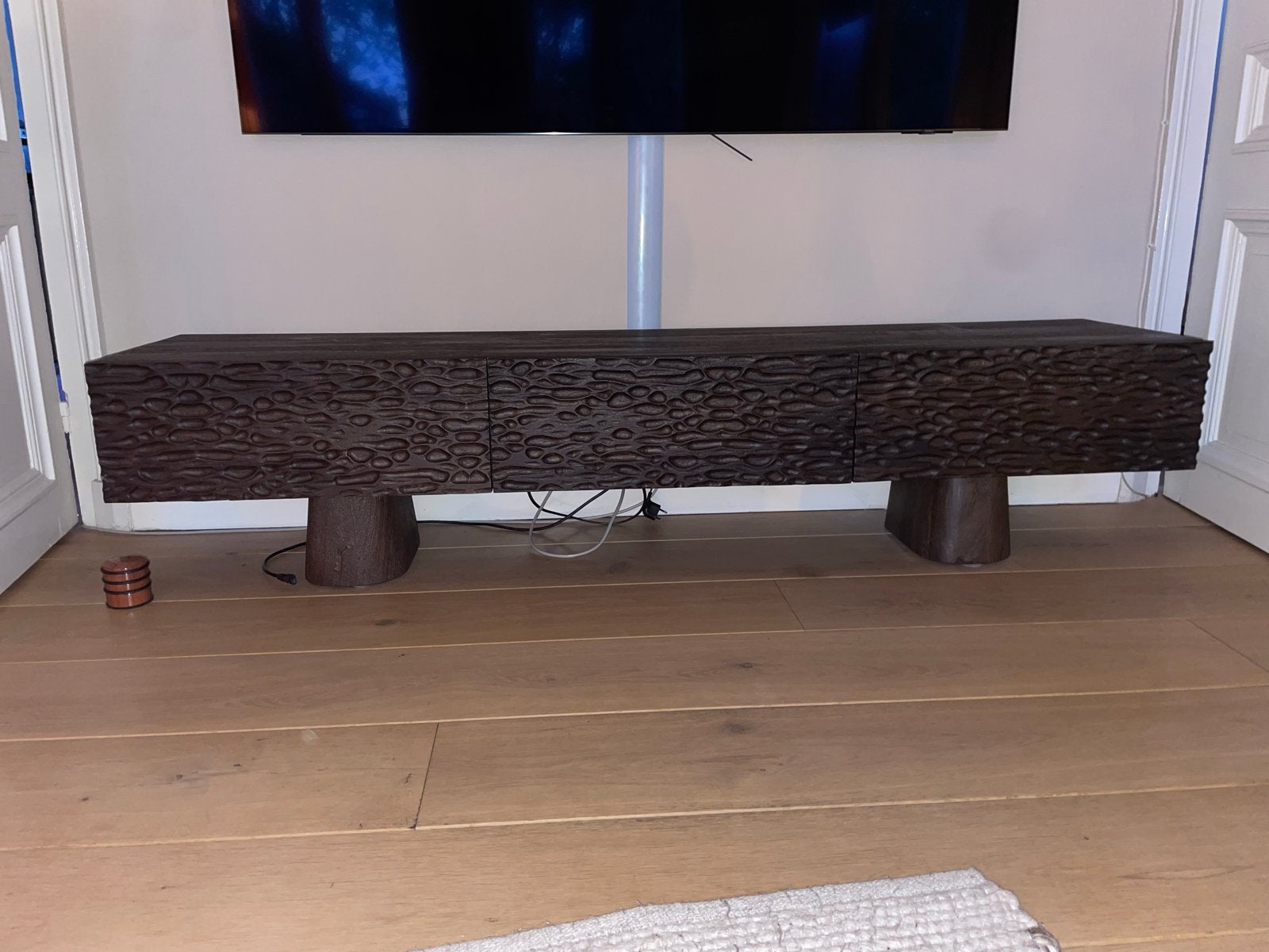 TV-meubel walnoot Eijerkamp, Ophalen, 150 tot 200 cm, Zo goed als nieuw, Minder dan 100 cm