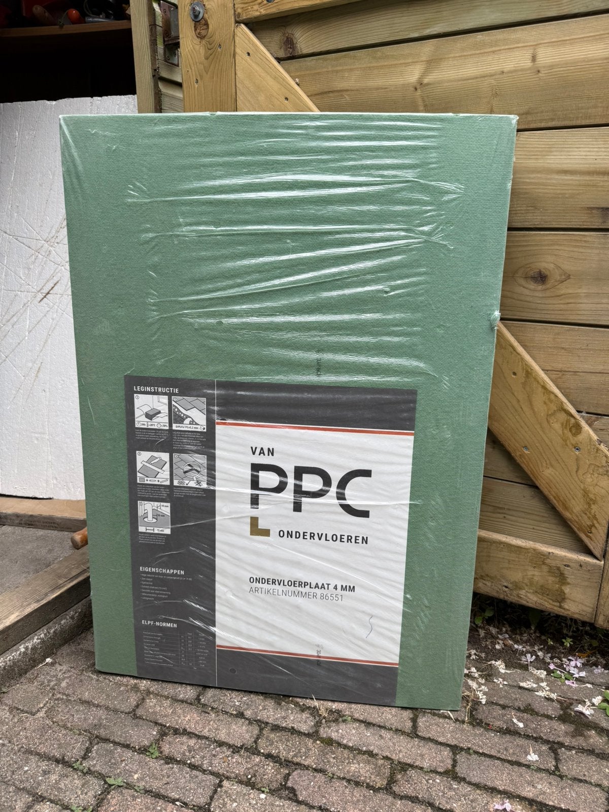 11,5 m2 PPC groene ondervloer 4 mm, Doe-het-zelf en Verbouw, Vloerdelen en Plavuizen, Ophalen, Overige materialen, 30 cm of meer