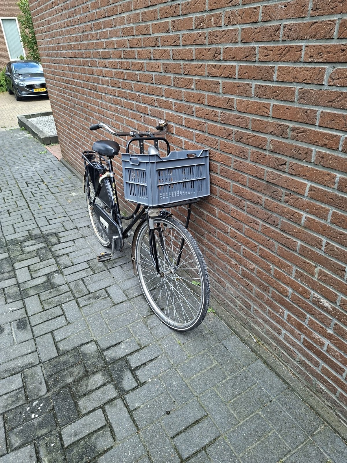 Oude sterke weduwefiets, Terugtraprem, Ophalen, Overige merken, 53 tot 56 cm