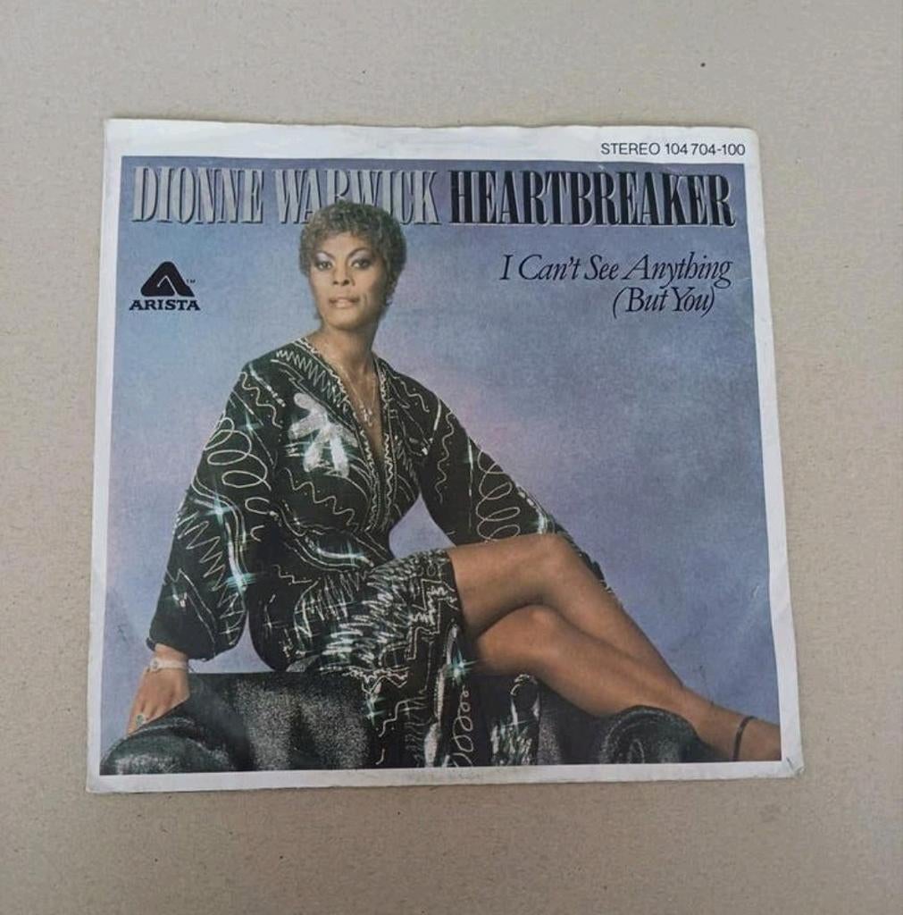 Dionne Warwick  - Heartbreaker, Cd's en Dvd's, Vinyl Singles, Gebruikt, Beschermende buitenhoes, Single, 1980 - 1989, Pop, 7 inch