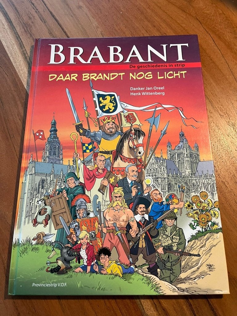 Brabant Daar brandt nog licht 2000 jaar geschiedenis strip, Eén stripboek, Ophalen of Verzenden, Zo goed als nieuw
