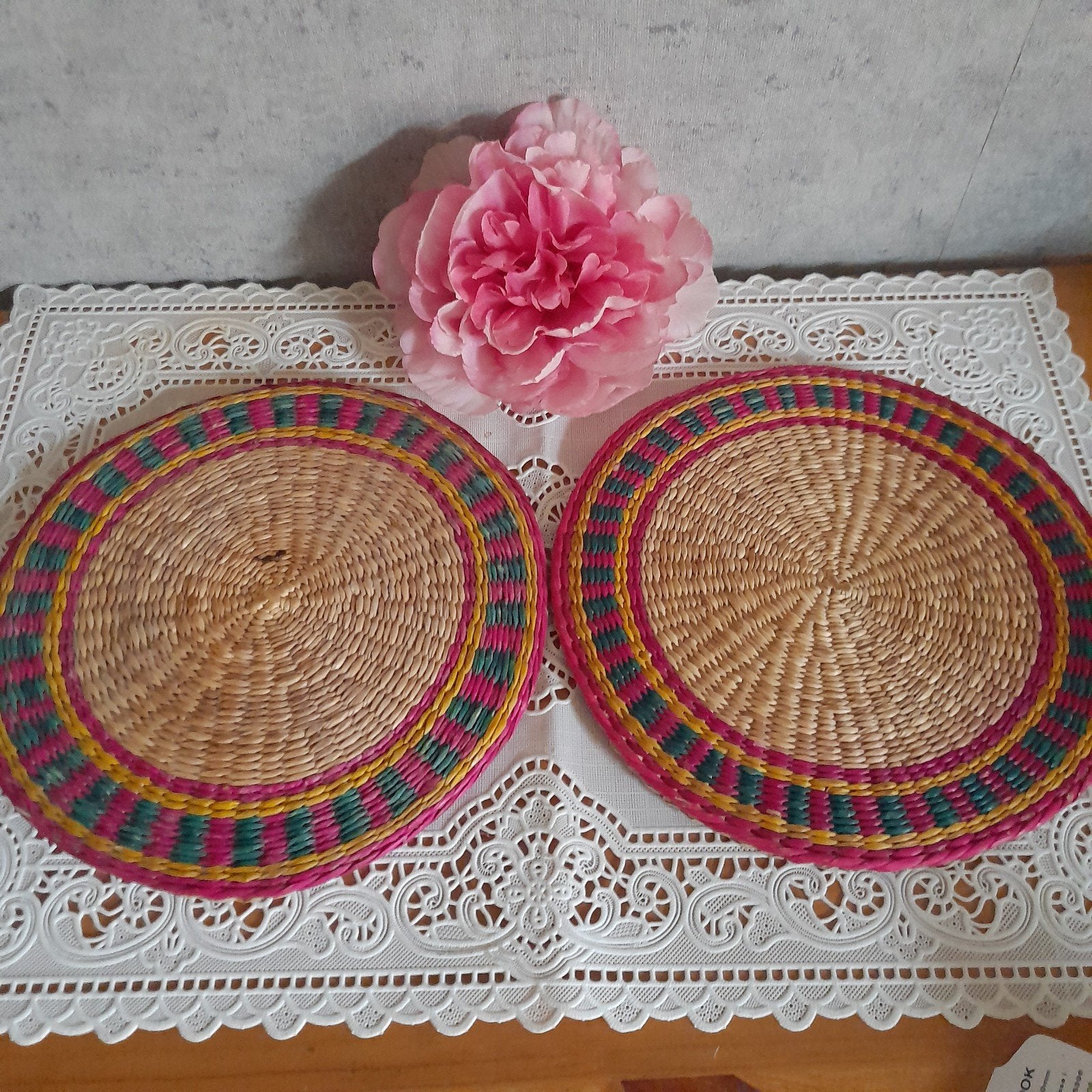 2 Retro vintage onderzetters NR A, Antiek en Kunst, Ophalen of Verzenden