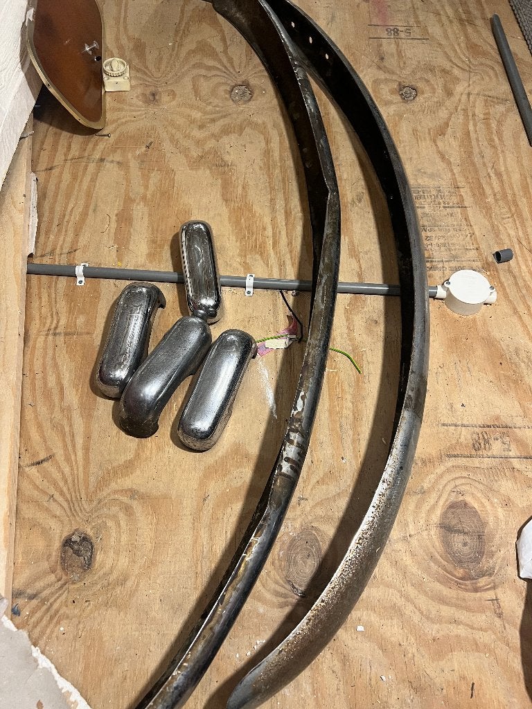 VW Kever bumpers origineel 1962 incl rozetten, Ophalen, Gebruikt, Volkswagen, Bumper