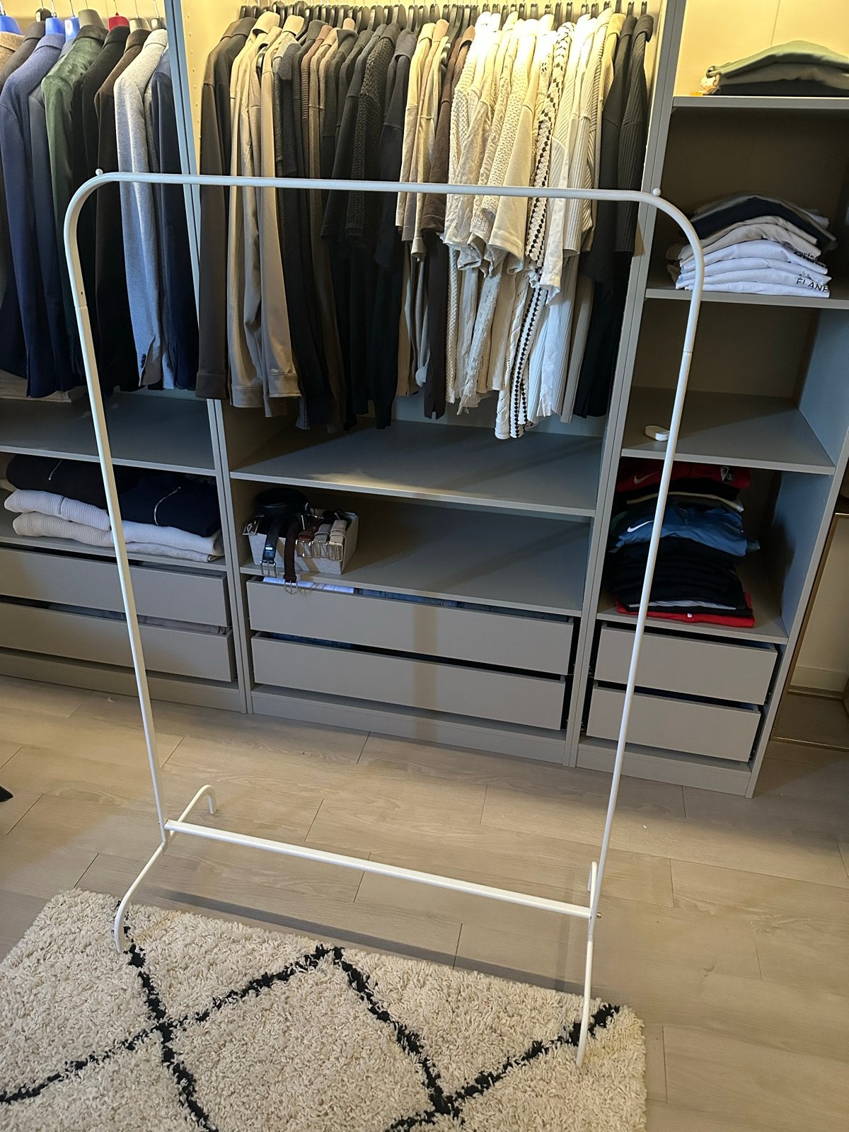 3 witte IKEA kledingrekken 99x152 cm, Ophalen, Gebruikt