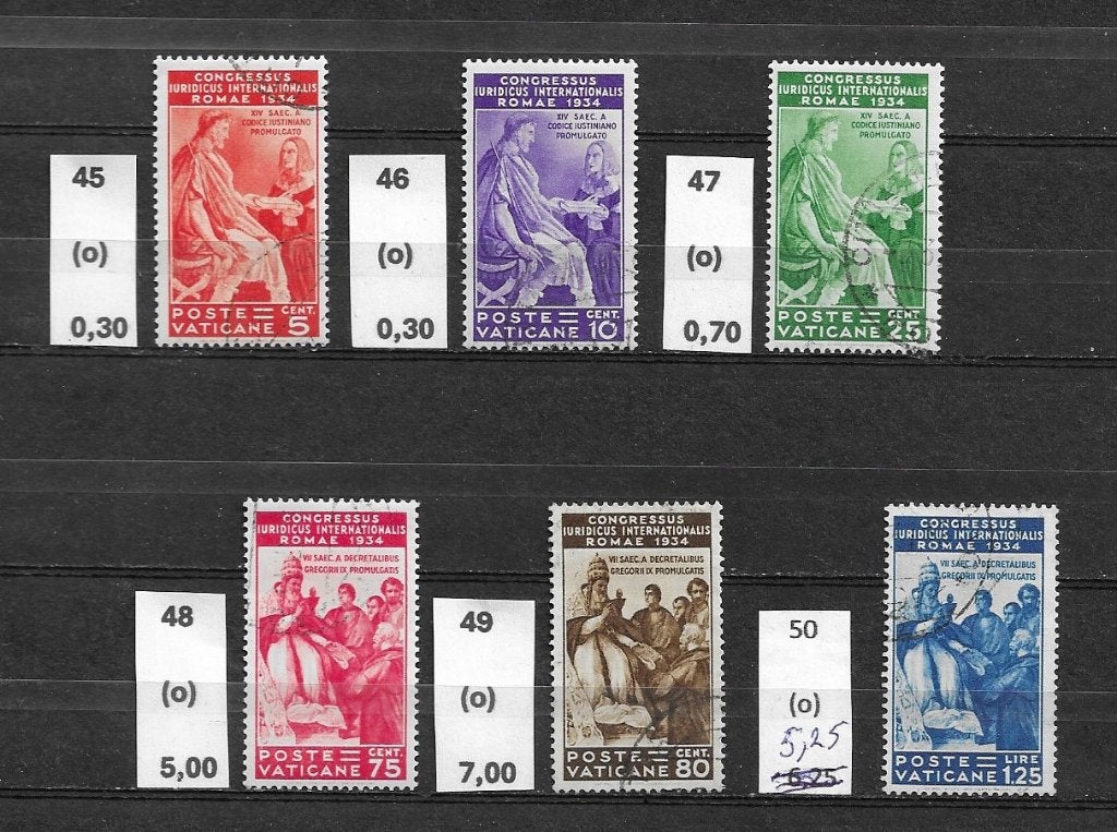 Vaticaan (Int. Juristencongres 1935), Ophalen of Verzenden, Overige landen, Gestempeld