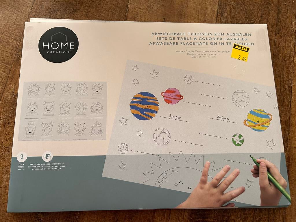 Placemats om in te kleuren, Nieuw, Ophalen, Nieuw