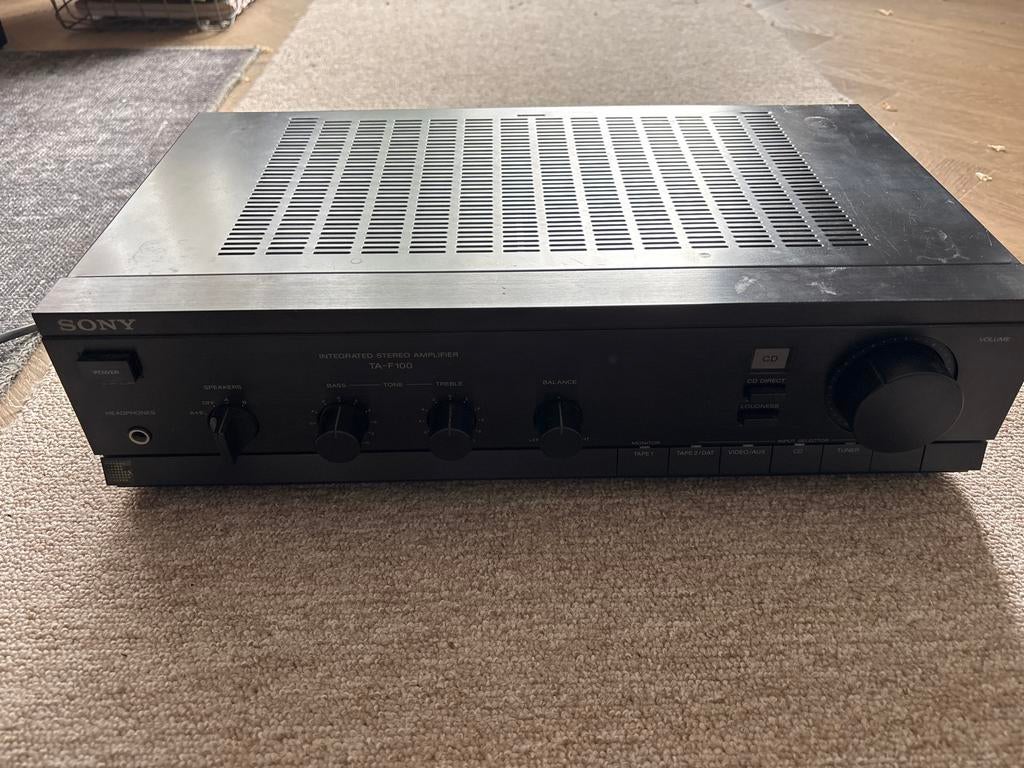 Sony TA-F100 Geïntegreerde Stereo Versterker, Audio, Tv en Foto, Versterkers en Receivers, Ophalen of Verzenden, Zo goed als nieuw
