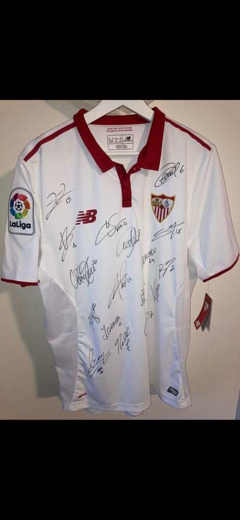 Gesigneerd voetbalshirt Sevilla FC 2016-2017, Maat L, Ophalen of Verzenden, Nieuw, Shirt