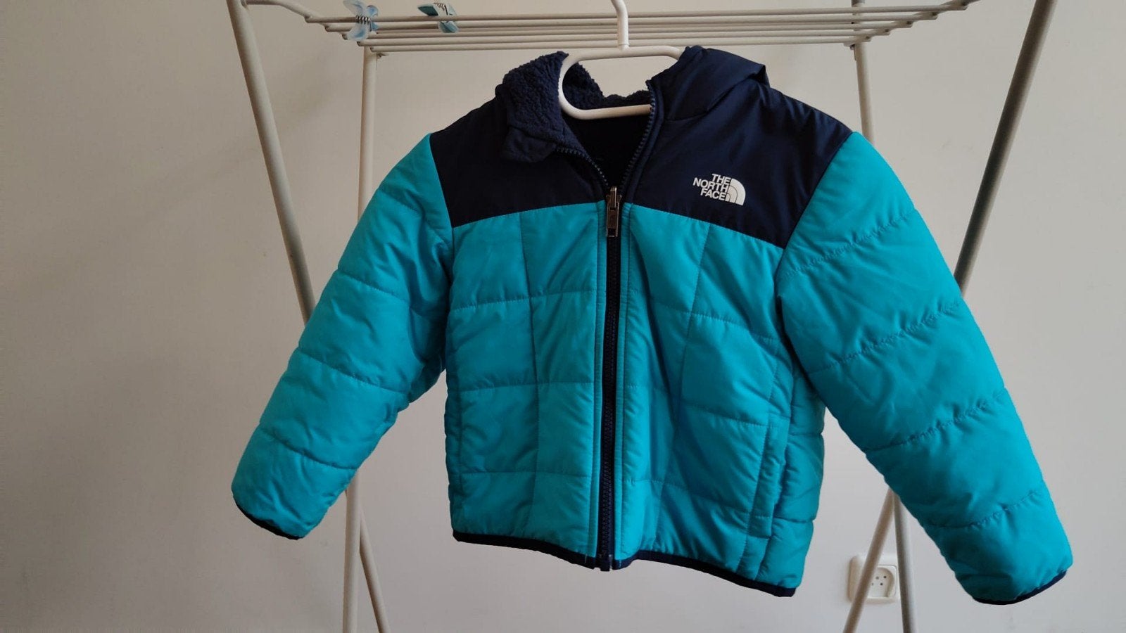 The North Face omkeerbare jas voor kinderen, The North Face, Jongen of Meisje, Ophalen of Verzenden, Zo goed als nieuw