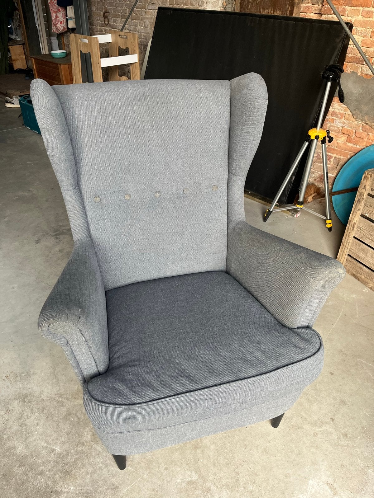 IKEA Strandmon stoel - Grijs, Ophalen, Gebruikt, Eén, Stof