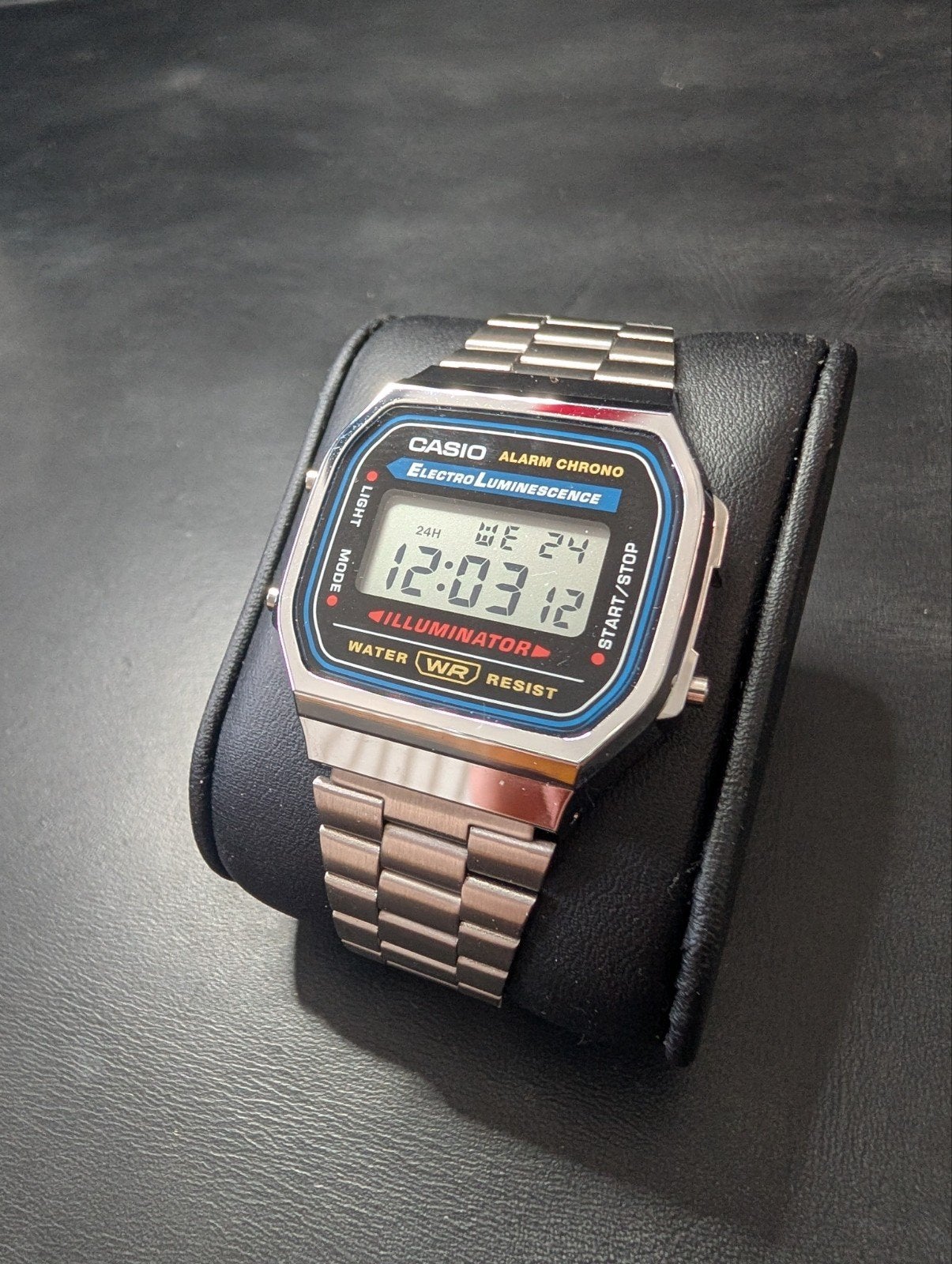 Casio Illuminator A168WA-1 nieuw!, Staal, Polshorloge, Nieuw, Ophalen of Verzenden