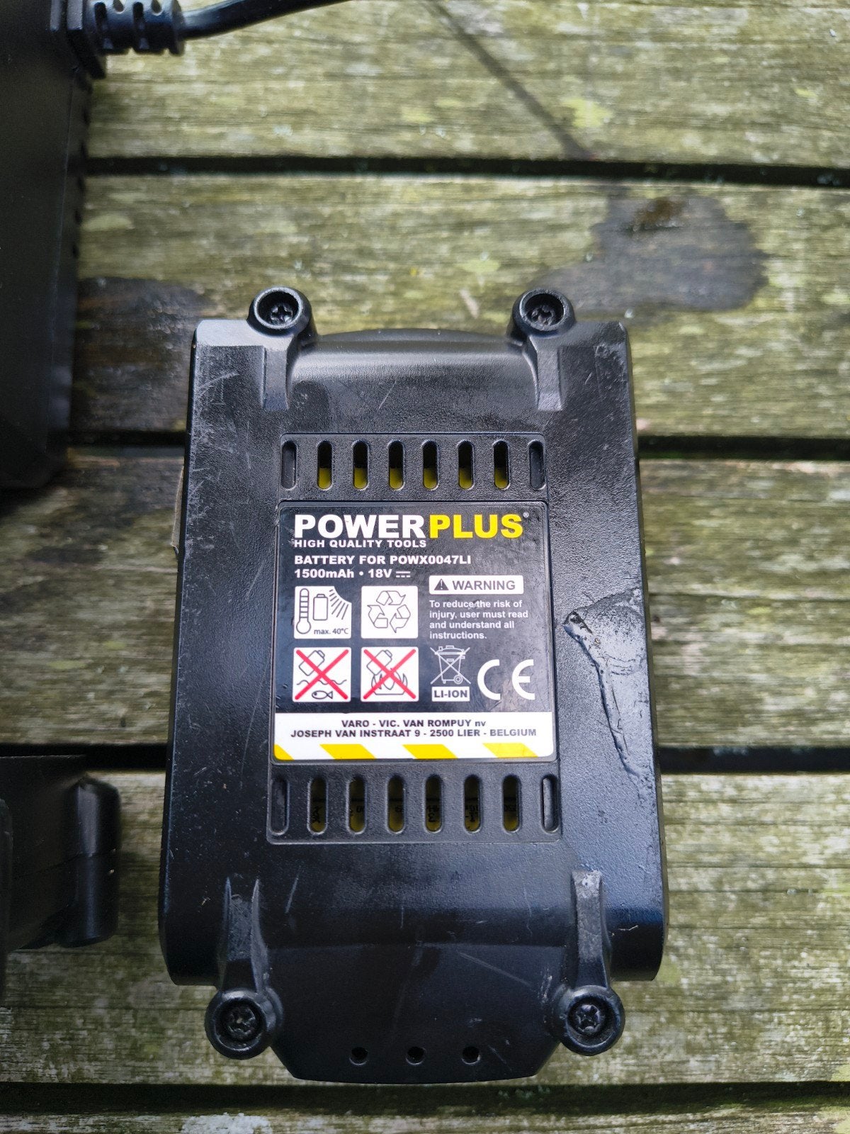 PowerPlus 18V Accu en Oplader Set - POWX0047LI, Ophalen, Gebruikt