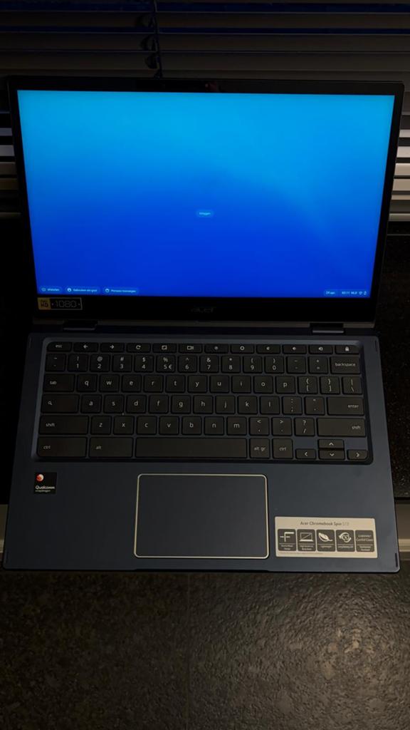 Acer Chromebook spin 513 met touchscreen bijna niet gebruikt, Computers en Software, 2 tot 3 Ghz, Qwerty, 13 inch, Nieuw