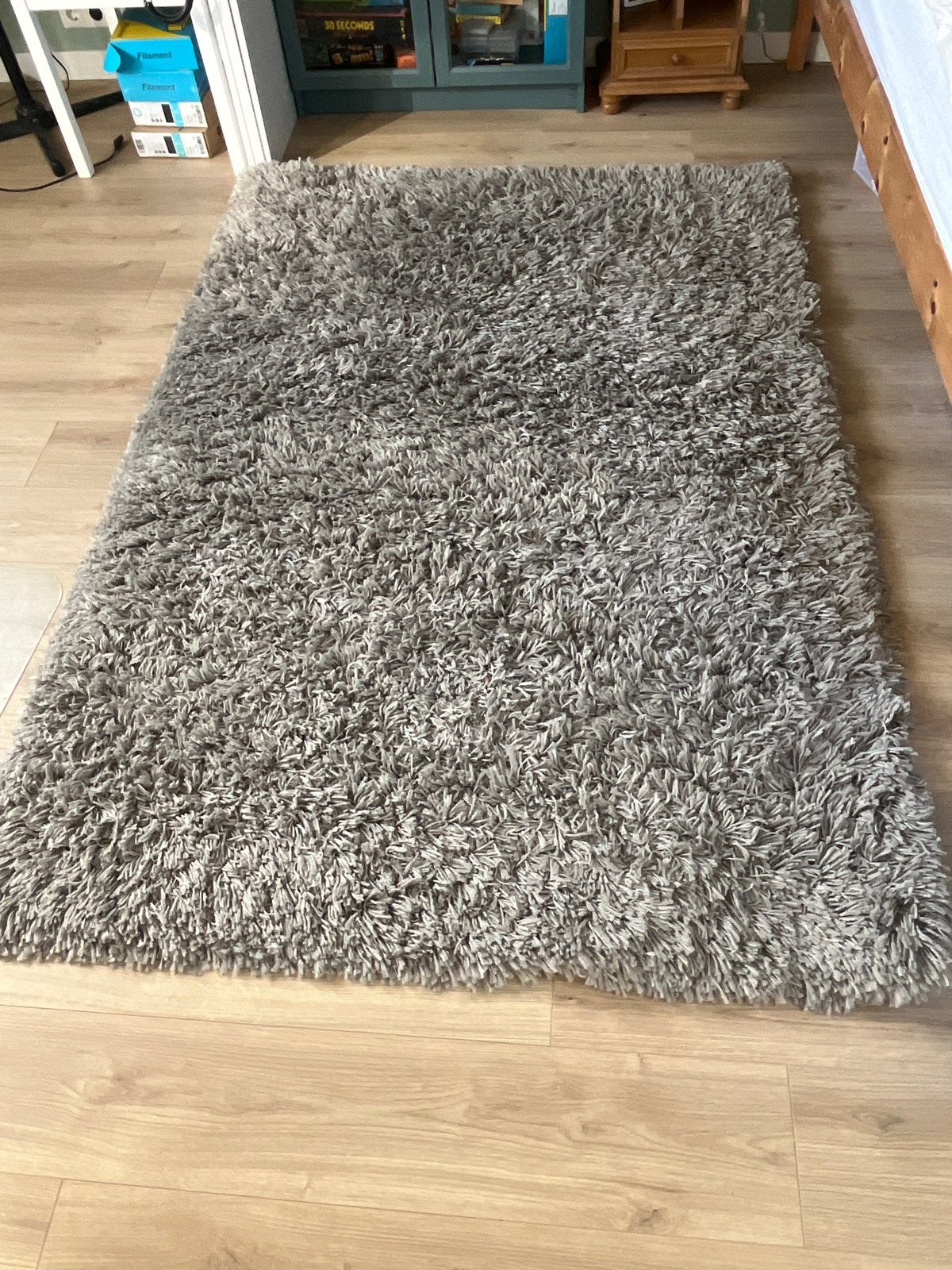 IKEA Hoogpolig Vloerkleed - Grijs (133x195 cm), Ophalen, Gebruikt, 100 tot 150 cm, 150 tot 200 cm