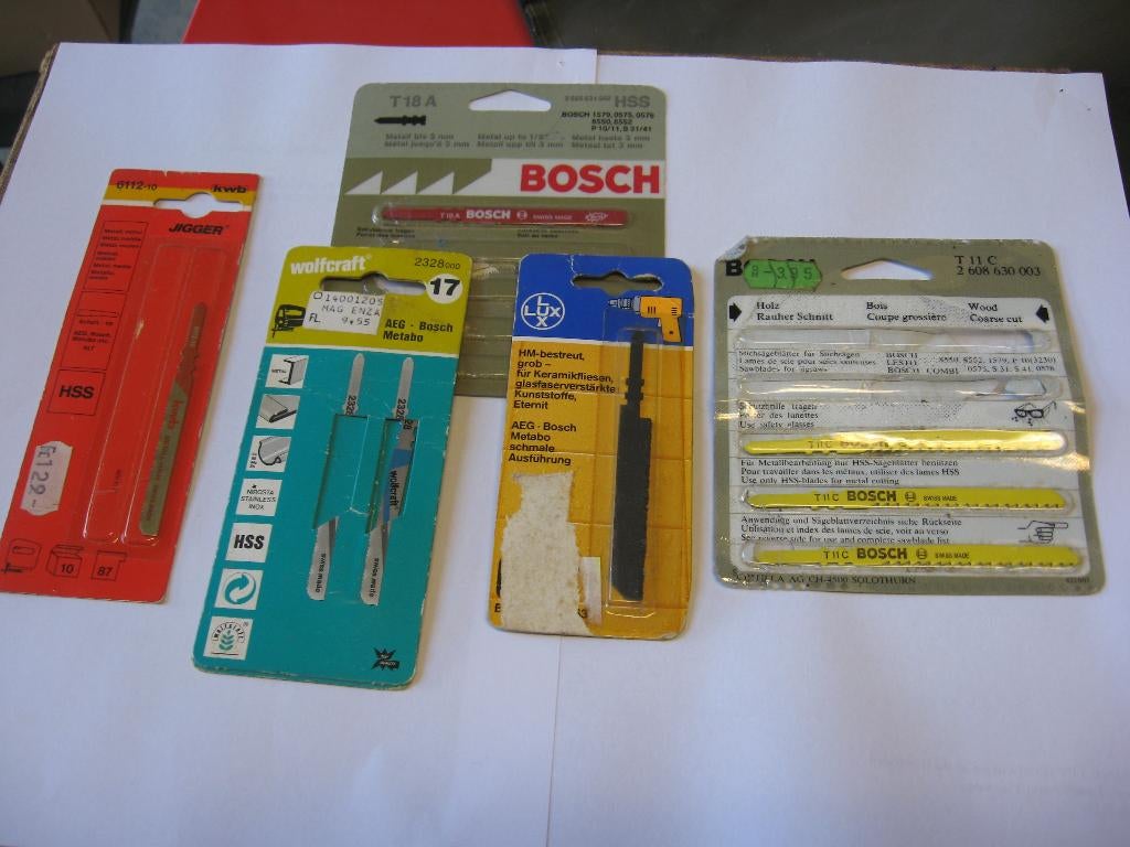 Decoupeerzaagjes dubbele t schacht bosch scintilla aeg holz-, Doe-het-zelf en Verbouw, Ophalen of Verzenden, Zo goed als nieuw