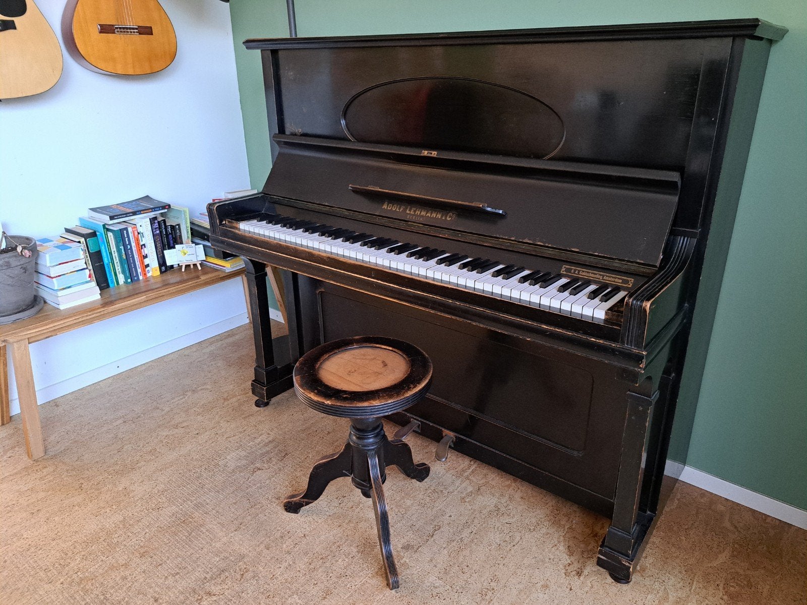 Zwarte Adolf Lehmann Piano - Gebruikt, Ophalen, Gebruikt, Zwart, Piano