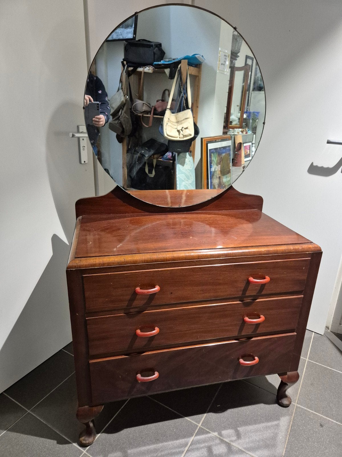antieke engelse kaptafel, Ophalen, Gebruikt, Onbekend, 50 tot 100 cm