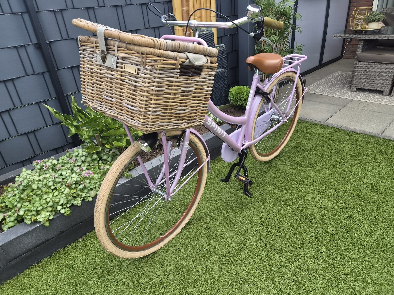 Spirit fiets lichtpaars incl rieten mand, 56 cm of meer, Ophalen, Gebruikt, Overige merken