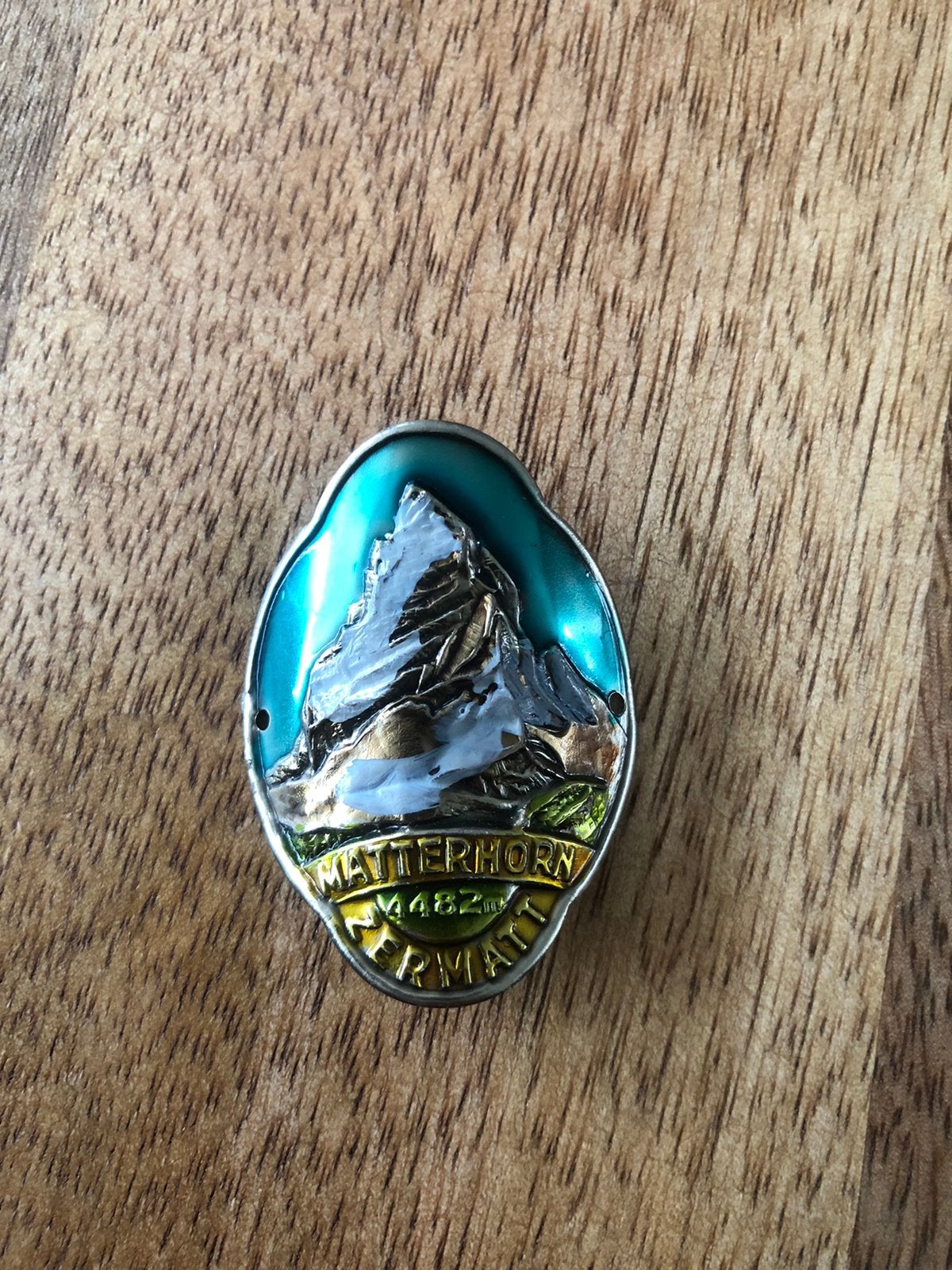 Stocknagel/wandelstokplaatje Matterhorn, Zermatt, Verzamelen, Ophalen of Verzenden, Zo goed als nieuw