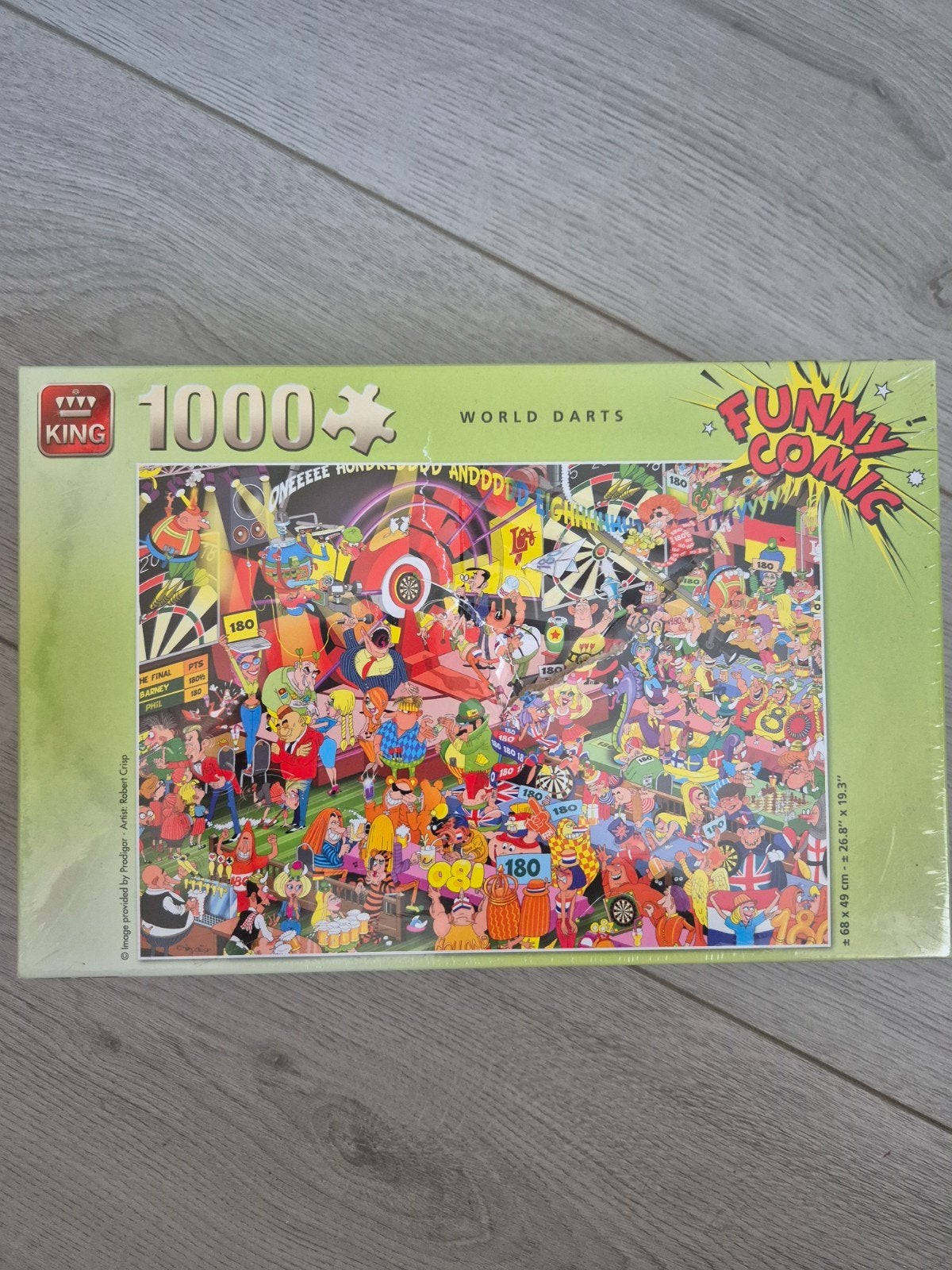 King Funny Comic World Darts 1000 puzzel NIEUW, Hobby en Vrije tijd, Denksport en Puzzels, Ophalen of Verzenden
