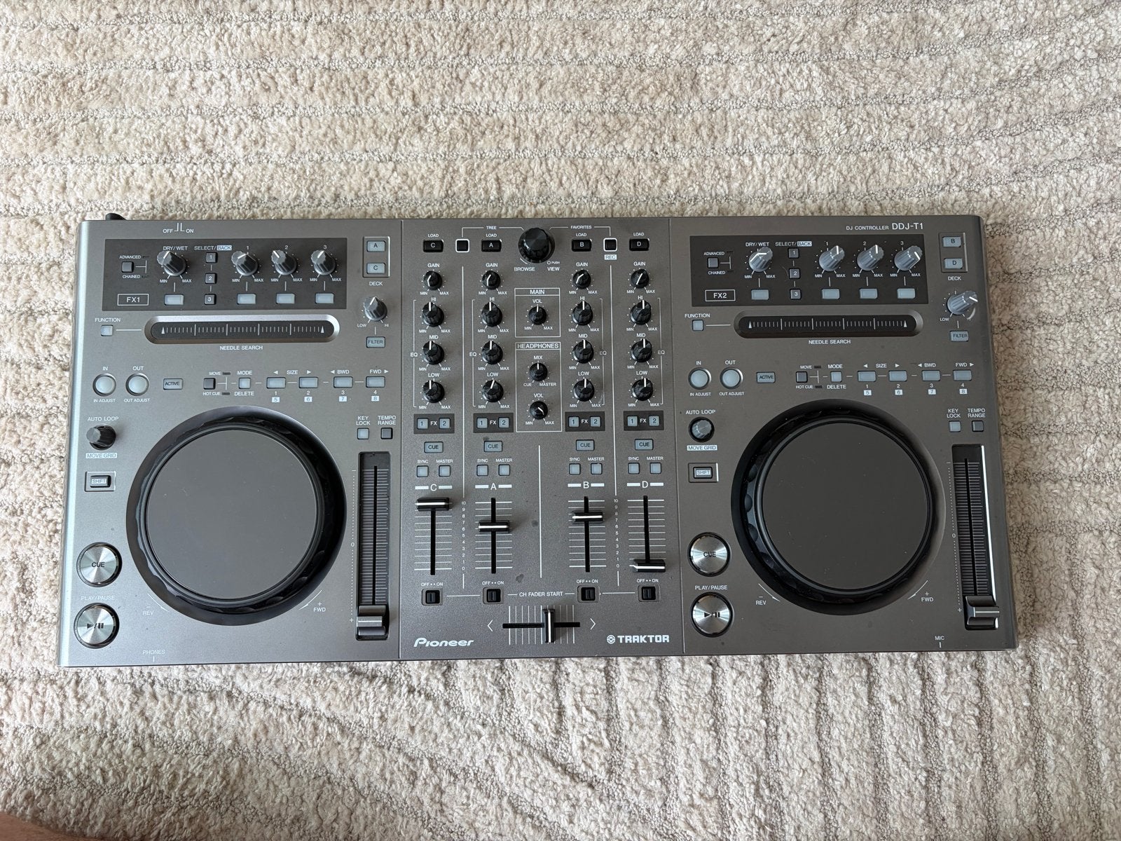 Pioneer DDJ-T1 DJ Controller - Traktor Ready, Ophalen, Gebruikt, Dj-set, Pioneer
