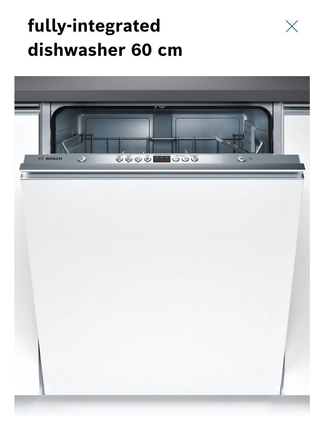Bosch SMV90M20NL Volledig Geïntegreerde Vaatwasser, Ophalen, Gebruikt, Inbouw, 45 tot 60 cm