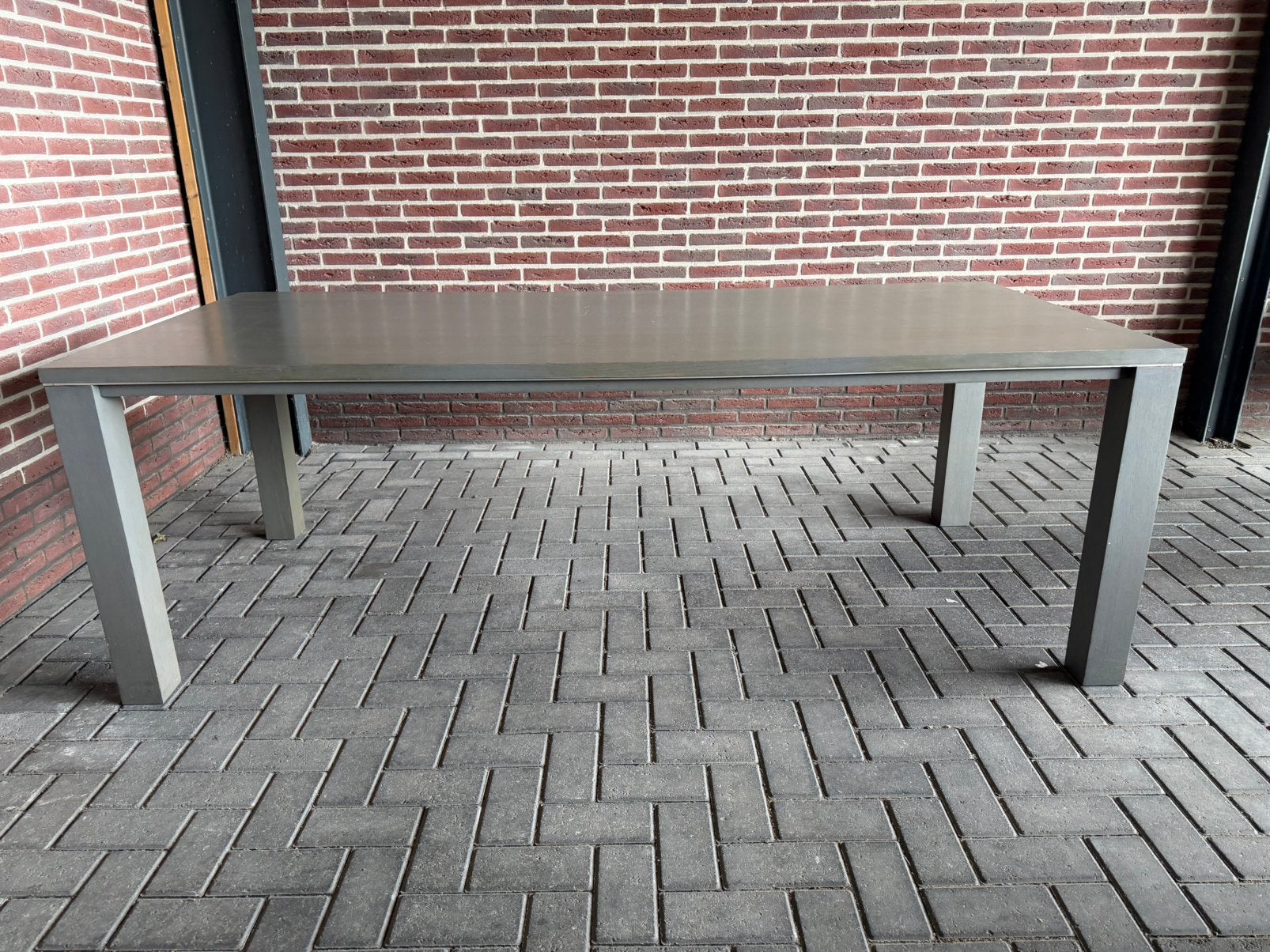 Massief Eiken Tafel, Ophalen, Gebruikt, 100 tot 150 cm, Eikenhout