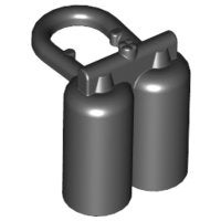 Lego Black Minifigure Air Tanks, Gebruikt, Overige thema's, Lego, Accessoire
