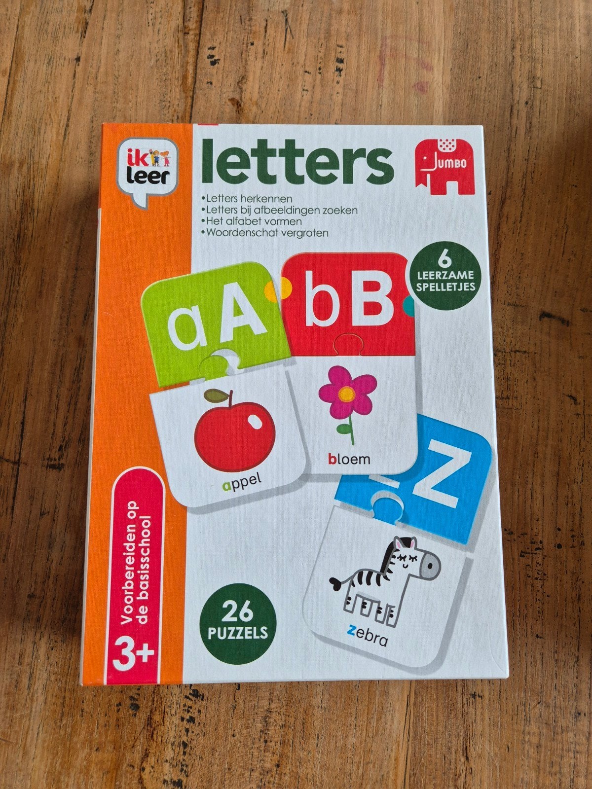 Ik leer letters Jumbo - Educatief puzzelspel 3+, Ophalen of Verzenden, Zo goed als nieuw, Puzzelen