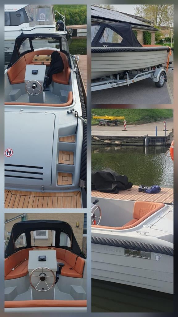 Gentle 555, 8 persoons Tender Sloep met Trailer, Ophalen, 10 tot 30 pk, Zo goed als nieuw, 3 tot 6 meter