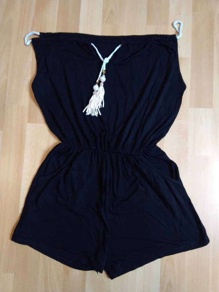 Zwart kort jumpsuit, Kinderen en Baby's, Kinderkleding | Maat 176, Ophalen of Verzenden, Zo goed als nieuw, Meisje, Overige typen