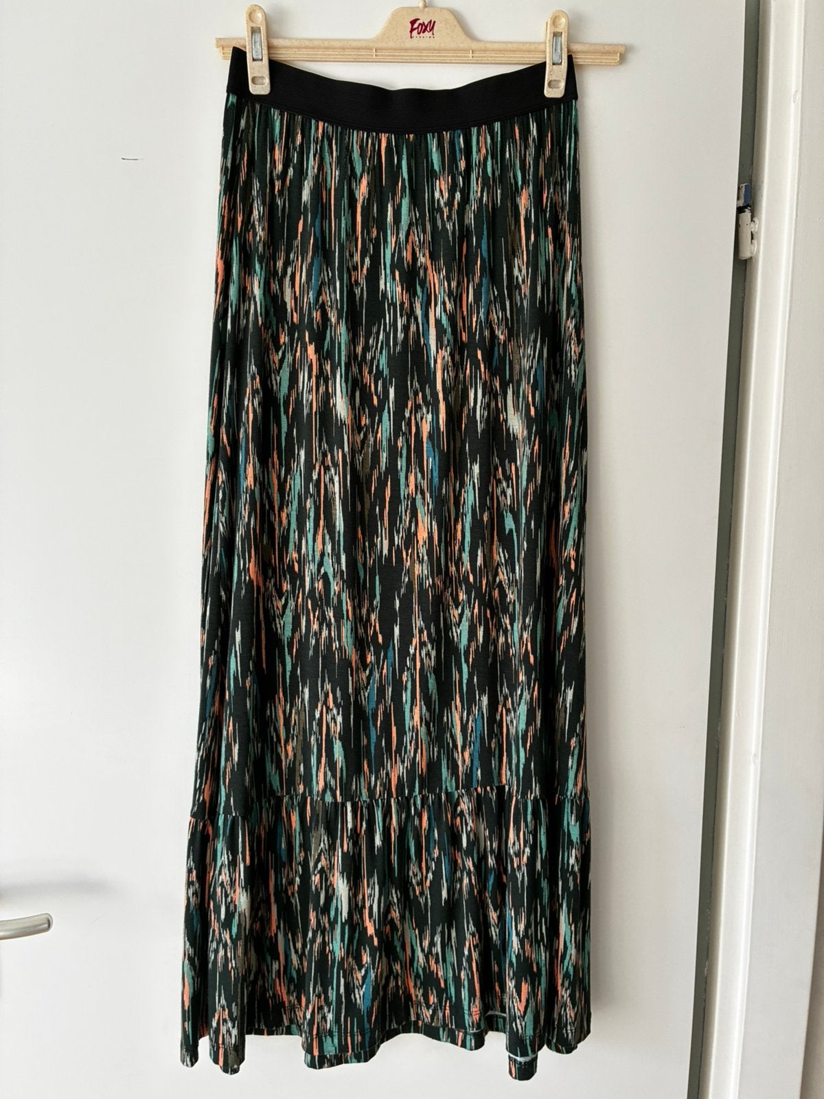 Lange rok - dames - M - groen/blauw/roze - viscose, Kleding | Dames, Maat 38/40 (M), Ophalen of Verzenden, Gedragen, Onder de knie