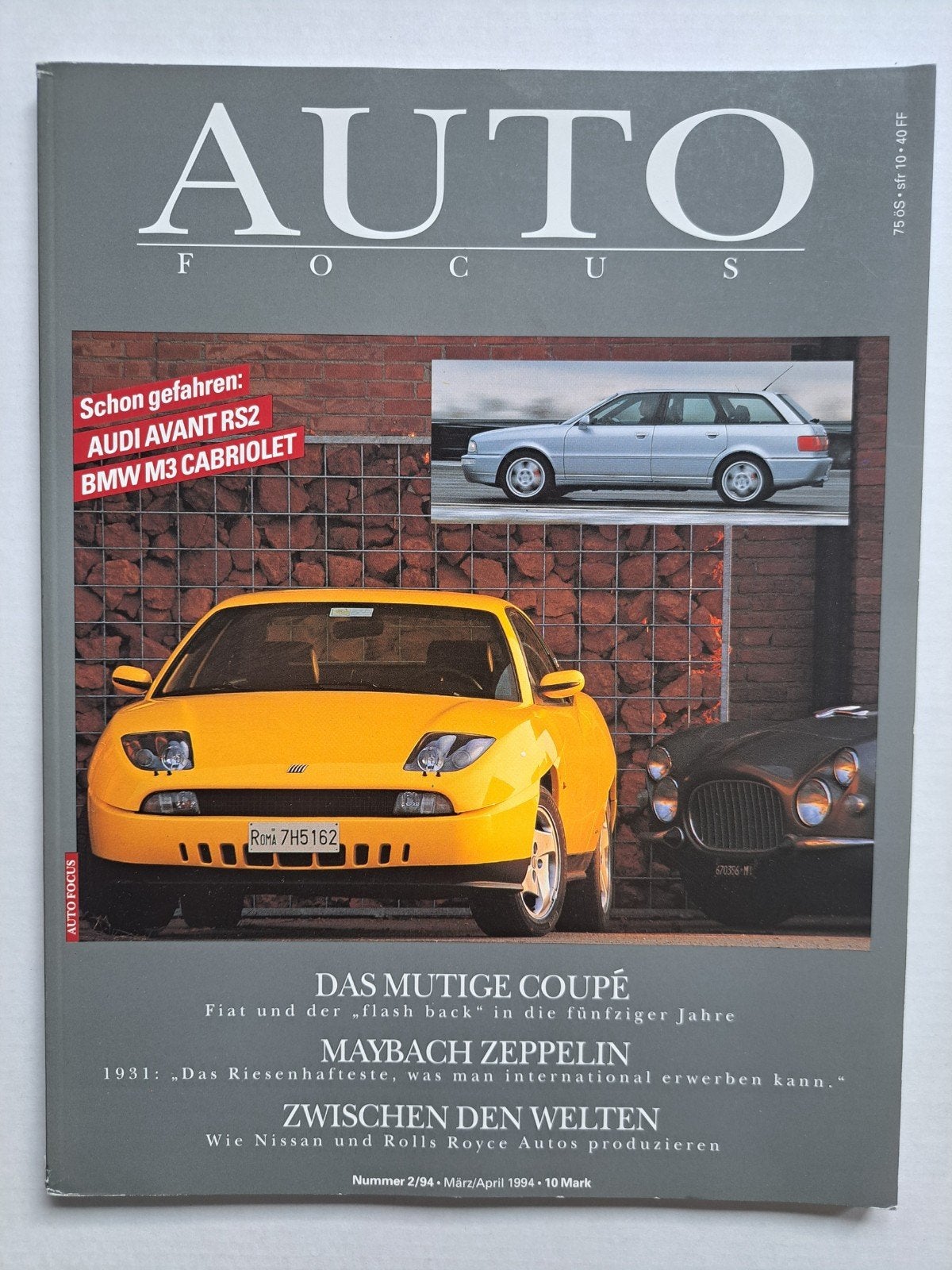 Auto Focus Magazine - Maart/April 1994 - Audi, BMW, Fiat, Ophalen of Verzenden, Gelezen