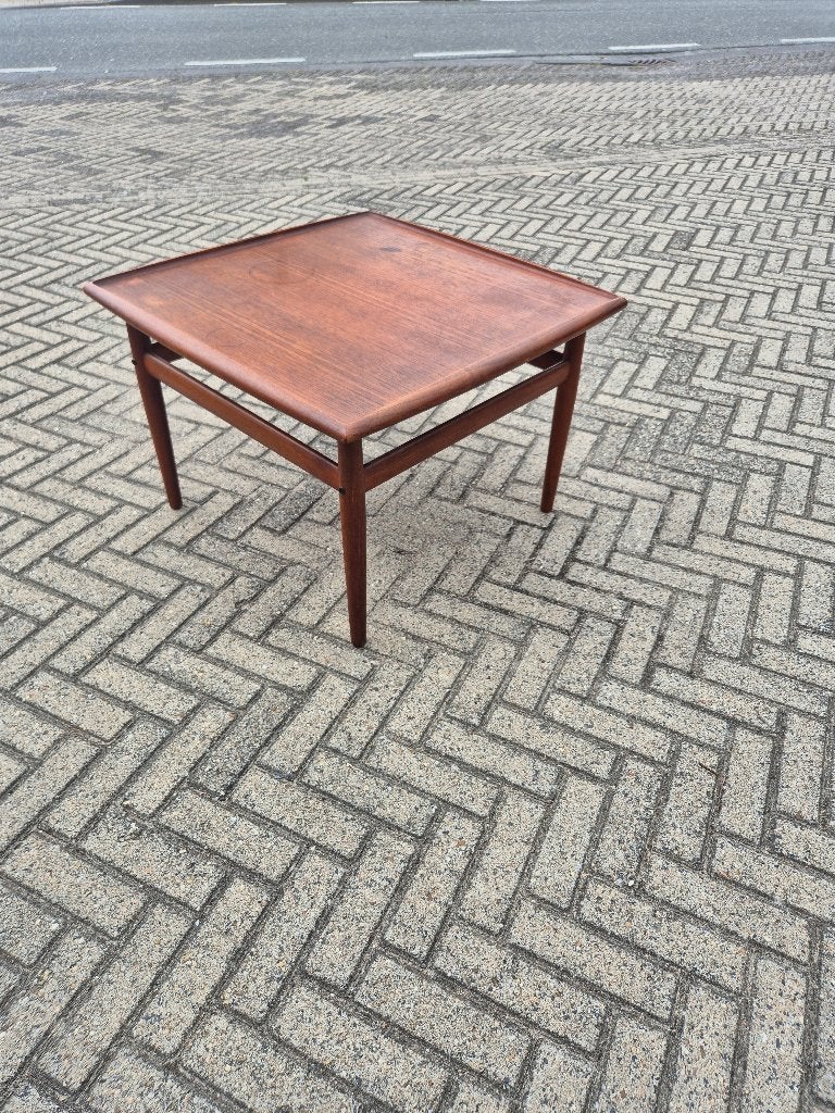 Vintage deense salontafel vierkant, Ophalen, Gebruikt, 50 tot 100 cm, 50 tot 100 cm