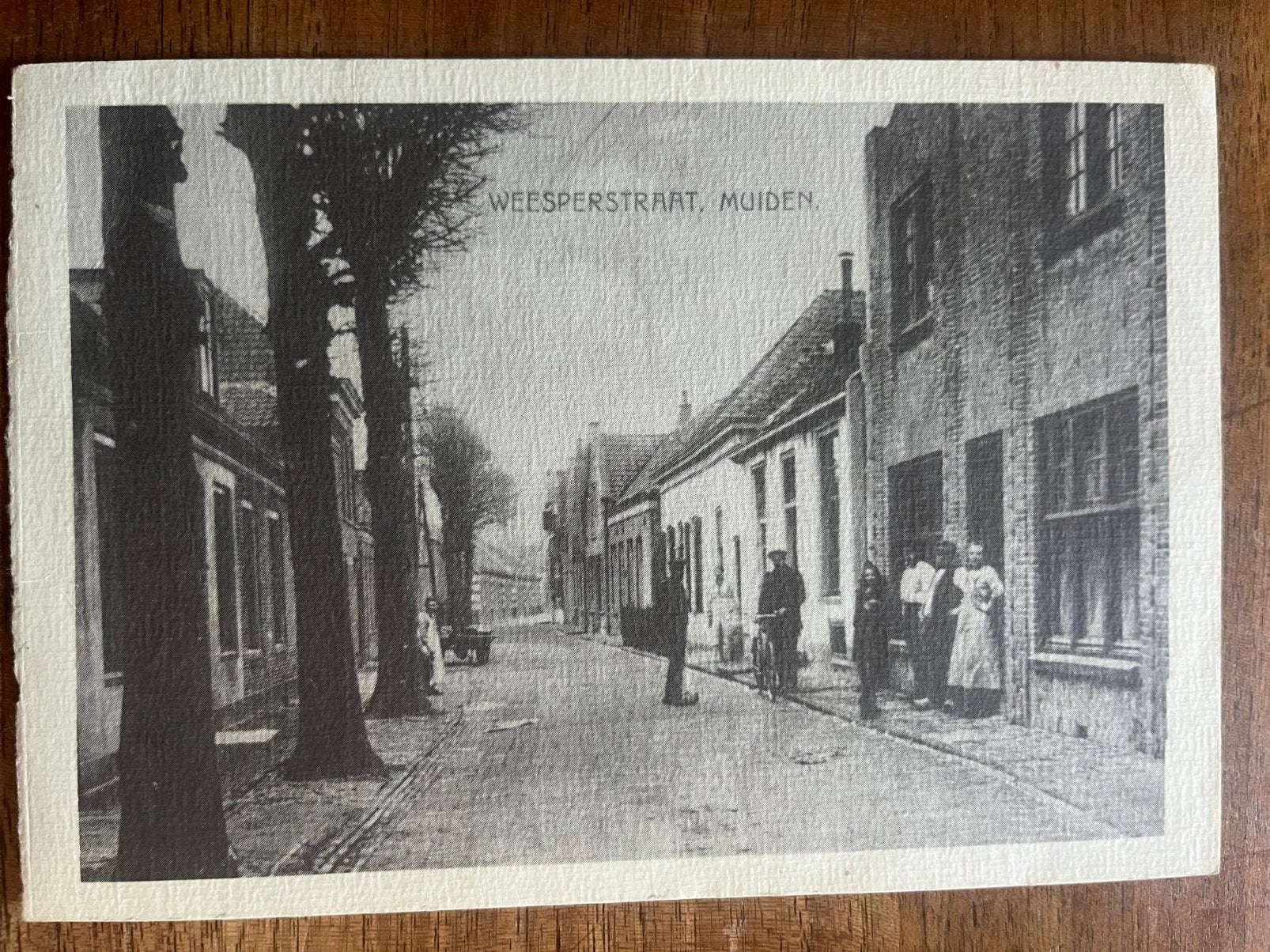 Kaart Weesperstraat Muiden, Ophalen, Voor 1940, Gebruikt, Foto