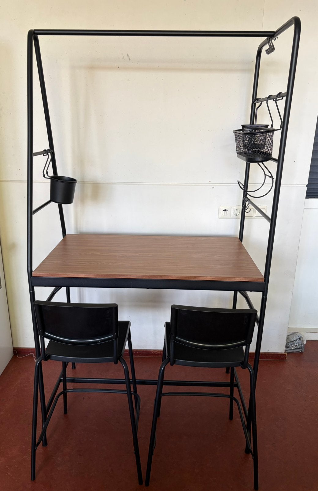 IKEA HAVERUD keuken tafel zwart/hout, Huis en Inrichting, Tafels | Eettafels, Ophalen, 50 tot 100 cm, Tot twee personen, 50 tot 100 cm