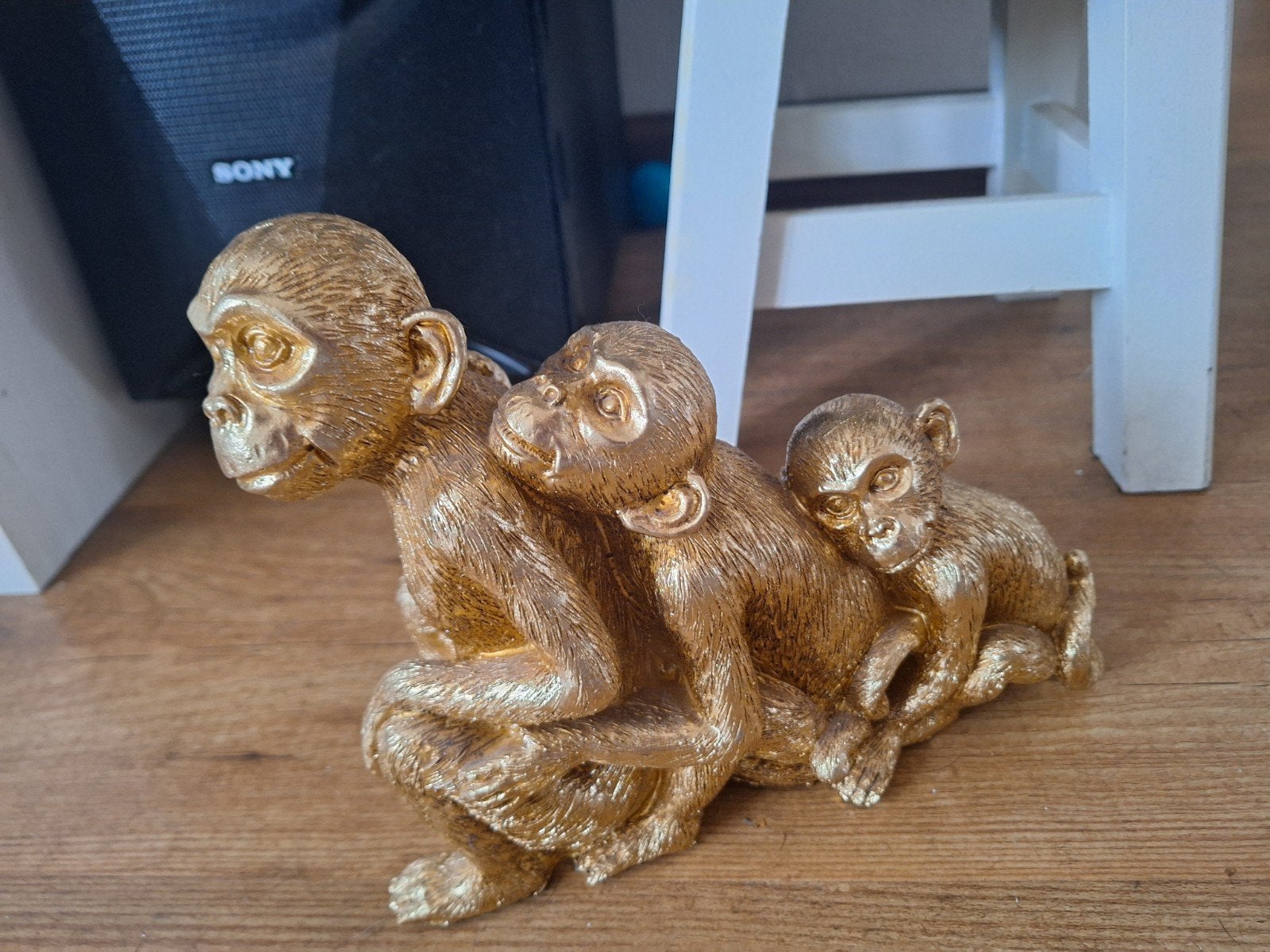 Gouden apen beeldje - Countryfield, Huis en Inrichting, Woonaccessoires | Overige, Ophalen, Overige materialen, Zo goed als nieuw